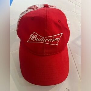Budweiser Red & White Adjustable Trucker Cap